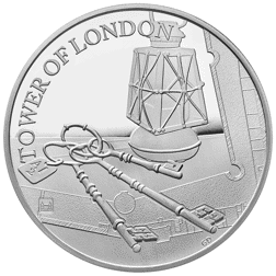 Pre-Owned 2019 UK Tower Of London: Ceremony Of The Keys £5 Piedfort Proof Silver Coin - VAT Free