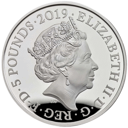Pre-Owned 2019 UK Tower Of London: Ceremony Of The Keys £5 Piedfort Proof Silver Coin - VAT Free