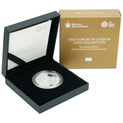 Pre-Owned 2019 UK Tower Of London: Yeoman Warders £5 Piedfort Proof Design Silver Coin - VAT Free