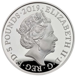 Pre-Owned 2019 UK Tower Of London: Yeoman Warders £5 Piedfort Proof Design Silver Coin - VAT Free