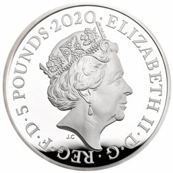 Pre-Owned 2020 Tower of London: The Royal Menagerie £5 Piedfort Proof Silver Coin - VAT Free