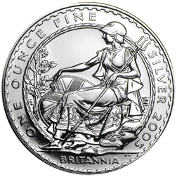 Pre-Owned 2005 UK Britannia 'Gift For Baby' 1oz Silver Coin - VAT Free