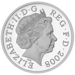 Pre-Owned 2008 UK Royal Shield of Arms £1 Piedfort Proof Silver Coin - VAT Free