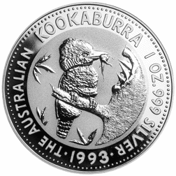 Pre-Owned 1993 Australian Kookaburra 1oz Silver Coin - VAT Free