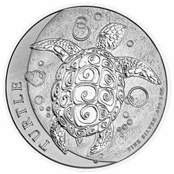 Pre-Owned Niue Hawksbill Turtle 2oz Silver Coin - Mixed Dates - VAT Free