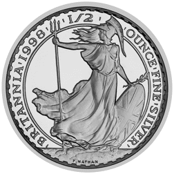Pre-Owned 1998 UK Britannia 1/2oz Proof Design Silver Coin - VAT Free