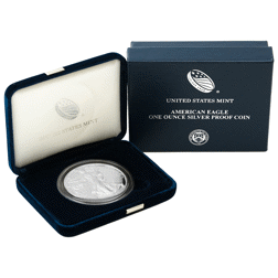 Pre-Owned 2014 USA Eagle 1oz Proof Silver Coin - VAT Free