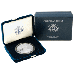 Pre-Owned 2008 USA Eagle 1oz Proof Silver Coin - VAT Free