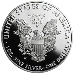 Pre-Owned 2008 USA Eagle 1oz Proof Silver Coin - VAT Free