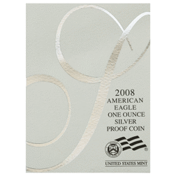 Pre-Owned 2008 USA Eagle 1oz Proof Silver Coin - VAT Free