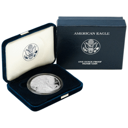 Pre-Owned 2010 USA Eagle 1oz Proof Silver Coin - VAT Free