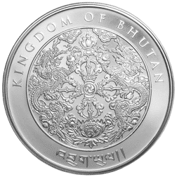 Pre-Owned 2022 Kingdom of Bhutan Year of the Tiger 1oz Silver Coin - VAT Free