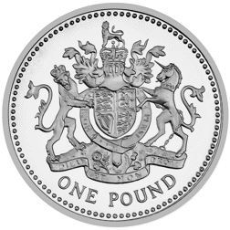 Pre-Owned 2008 UK £1 Proof Design Silver Coin - VAT Free