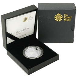 Pre-Owned 2005 Solomon Islands HMS Dorsetshire 1oz Proof Silver Coin - VAT Free