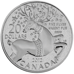 Pre-Owned 2012 Canadian 'Happy Holidays' $20 Carded Silver Coin - VAT Free