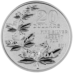 Pre-Owned 2011 Canadian Maple Leaf $20 Silver Coin - VAT Free