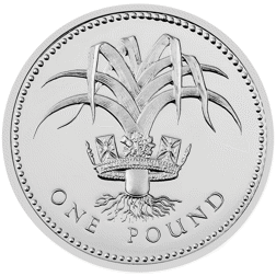 Pre-Owned 1985 UK £1 Piedfort Proof Design Silver Coin - VAT Free