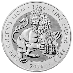 2026 UK Tudor Beasts Queen’s Lion 10oz Silver Coin