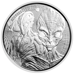 Pre-Owned 2023 Republic of Ghana Alien 1oz Silver Coin - VAT Free