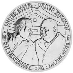 Pre-Owned 2021 UK Special Relationship 1oz Silver Coin - VAT Free