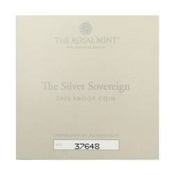 Pre-Owned 2025 UK Full Sovereign Proof Silver Coin - VAT Free