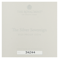 Pre-Owned 2025 UK Full Sovereign Proof Silver Coin - VAT Free