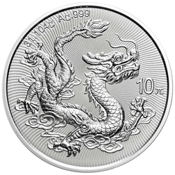 Pre-Owned 2025 Chinese Dragon 10 Yuan 1oz Silver Coin - VAT Free