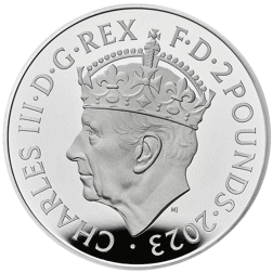 Pre-Owned 2023 UK King Charles III Coronation 1oz Proof Silver Coin - VAT Free