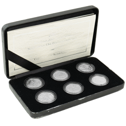 Pre-Owned 2007 UK Britannia 1/2oz Proof Silver 6-Coin Set - Damaged Box - VAT Free
