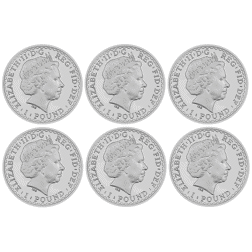 Pre-Owned 2007 UK Britannia 1/2oz Proof Silver 6-Coin Set - Damaged Box - VAT Free