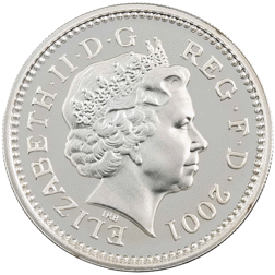 Pre-Owned 2001 UK £1 Piedfort Proof Silver Coin - VAT Free