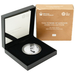 Pre-Owned 2020 Tower of London: The White Tower £5 Proof Silver Coin - VAT Free