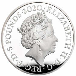 Pre-Owned 2020 Tower of London: The Royal Menagerie £5 Proof Silver Coin - VAT Free