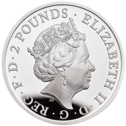 Pre-Owned 2022 UK Lunar Tiger 1oz Proof Silver Coin - VAT Free