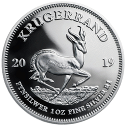Pre-Owned 2019 South African Krugerrand 1oz Proof Silver Coin - VAT Free