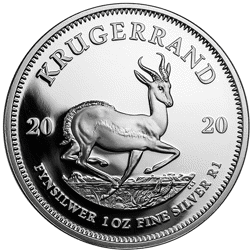 Pre-Owned 2020 South African Krugerrand 1oz Proof Silver Coin - VAT Free