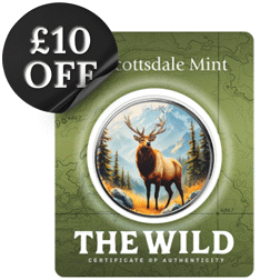 Scottsdale Mint The Wild: Elk Colourised Certi-Lock 1oz Silver Round