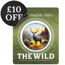 Scottsdale Mint The Wild: Mule Deer Colourised Certi-Lock 1oz Silver Round