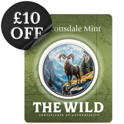 Scottsdale Mint The Wild: Bighorn Sheep Colourised Certi-Lock 1oz Silver Round