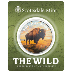 Scottsdale Mint The Wild: American Bison Colourised Certi-Lock 1oz Silver Round*
