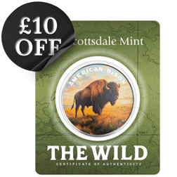 Scottsdale Mint The Wild: American Bison Colourised Certi-Lock 1oz Silver Round