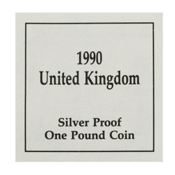 Pre-Owned 1990 UK £1 Proof Design Silver Coin - VAT Free