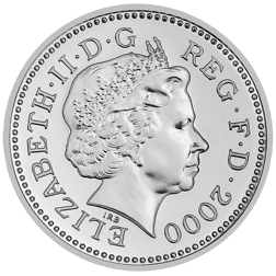 Pre-Owned 2000 UK £1 Proof Design Silver Coin - VAT Free