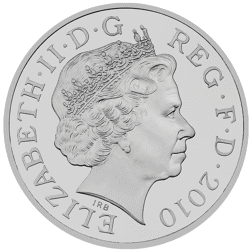 Pre-Owned 2010 UK Restoration of the Monarchy £5 Piedfort Proof Design Silver Coin - VAT Free