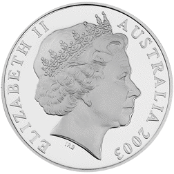 Pre-Owned 2003 Australian Rugby World Cup 1oz Gold-Plated Proof Silver Coin - VAT Free