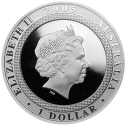 Pre-Owned 2005 Australian WWII 'Moving Image' 1oz Proof Silver Coin - VAT Free