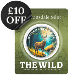 Scottsdale Mint The Wild: White-Tailed Deer Colourised Certi-Lock 1oz Silver Round