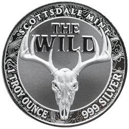 Scottsdale Mint The Wild: White-Tailed Deer Colourised Certi-Lock 1oz Silver Round