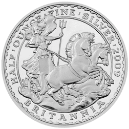 Pre-Owned 2009 UK Britannia 1/2oz Proof Design Silver Coin - VAT Free