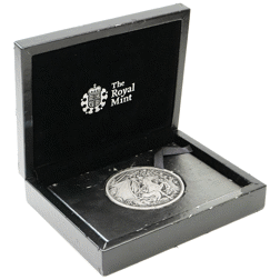 Pre-Owned UK Royal Mint Masterpiece: St George and the Dragon 250g Silver Medal - Damaged Box